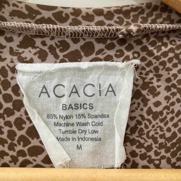 Acacia Tulum Basics Animal Python Snake Print Brown/Tan Dress Size M - Picture 8 of 12
